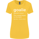 Goalie Keeper Football Ice Hockey Funny Womens Wider Cut T-Shirt Yellow