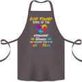 God Found Autism Moms Autistic ASD Cotton Apron 100% Organic Dark Grey