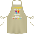 God Found Autism Moms Autistic ASD Cotton Apron 100% Organic Khaki