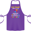 God Found Autism Moms Autistic ASD Cotton Apron 100% Organic Purple