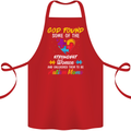 God Found Autism Moms Autistic ASD Cotton Apron 100% Organic Red