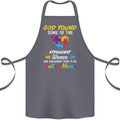 God Found Autism Moms Autistic ASD Cotton Apron 100% Organic Steel