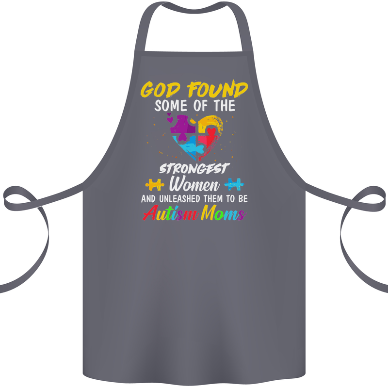 God Found Autism Moms Autistic ASD Cotton Apron 100% Organic Steel