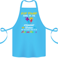 God Found Autism Moms Autistic ASD Cotton Apron 100% Organic Turquoise