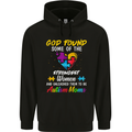 God Found Autism Moms Autistic ASD Mens 80% Cotton Hoodie Black