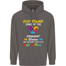 God Found Autism Moms Autistic ASD Mens 80% Cotton Hoodie Charcoal