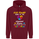 God Found Autism Moms Autistic ASD Mens 80% Cotton Hoodie Maroon