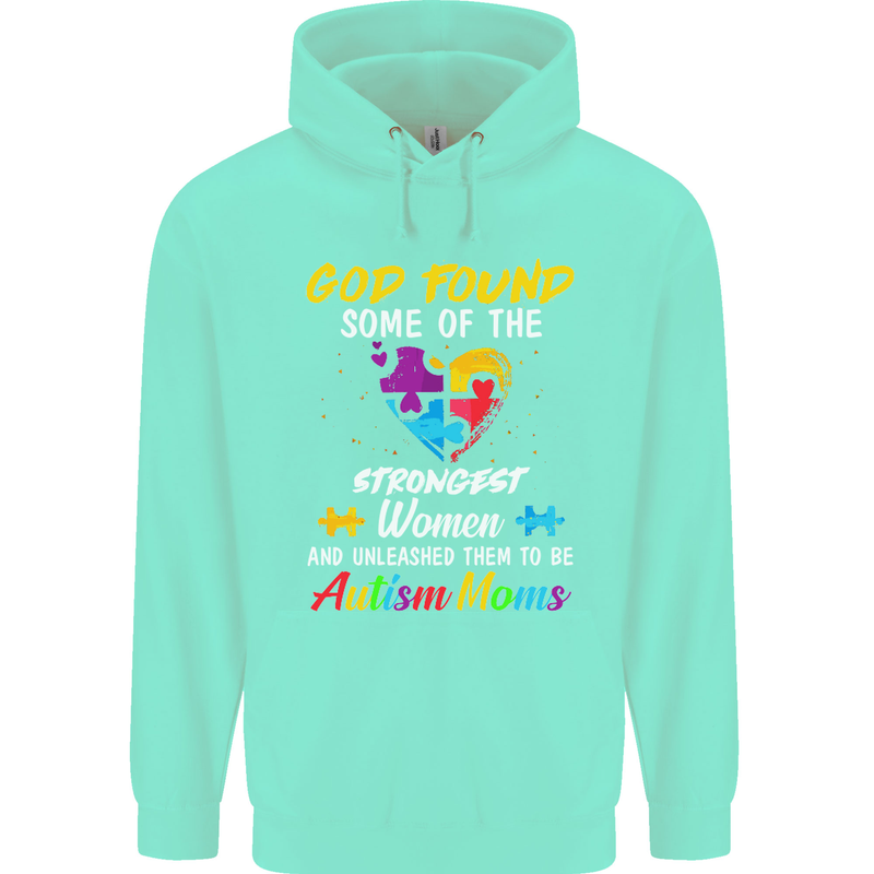 God Found Autism Moms Autistic ASD Mens 80% Cotton Hoodie Peppermint
