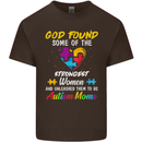 God Found Autism Moms Autistic ASD Mens Cotton T-Shirt Tee Top Dark Chocolate