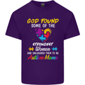 God Found Autism Moms Autistic ASD Mens Cotton T-Shirt Tee Top Purple