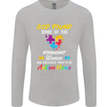 God Found Autism Moms Autistic ASD Mens Long Sleeve T-Shirt Sports Grey