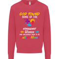 God Found Autism Moms Autistic ASD Mens Sweatshirt Jumper Heliconia