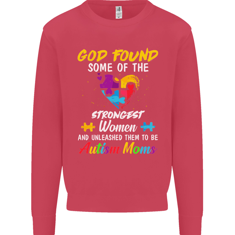 God Found Autism Moms Autistic ASD Mens Sweatshirt Jumper Heliconia