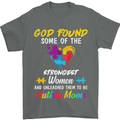 God Found Autism Moms Autistic ASD Mens T-Shirt Cotton Gildan Charcoal
