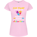 God Found Autism Moms Autistic ASD Womens Petite Cut T-Shirt Light Pink
