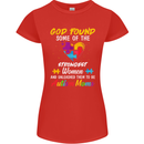 God Found Autism Moms Autistic ASD Womens Petite Cut T-Shirt Red