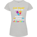 God Found Autism Moms Autistic ASD Womens Petite Cut T-Shirt Sports Grey