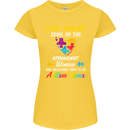 God Found Autism Moms Autistic ASD Womens Petite Cut T-Shirt Yellow