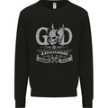 God of Thunder Gym Training Top Vikings Mens Sweatshirt Jumper Black