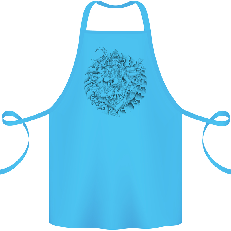 Goddess Shiva Hindu God Hinduism Religion Cotton Apron 100% Organic Turquoise