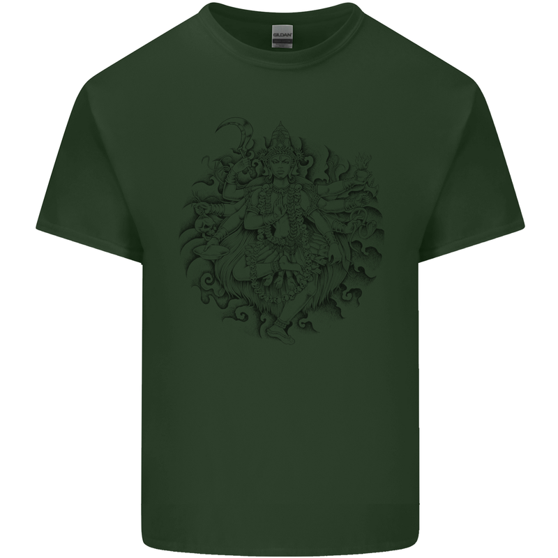 Goddess Shiva Hindu God Hinduism Religion Mens Cotton T-Shirt Tee Top Forest Green