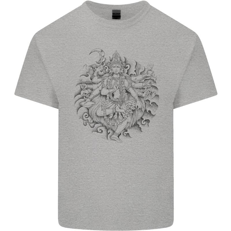 Goddess Shiva Hindu God Hinduism Religion Mens Cotton T-Shirt Tee Top Sports Grey