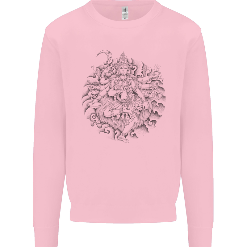 Goddess Shiva Hindu God Hinduism Religion Mens Sweatshirt Jumper Light Pink