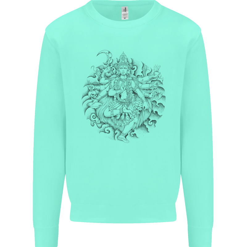 Goddess Shiva Hindu God Hinduism Religion Mens Sweatshirt Jumper Peppermint