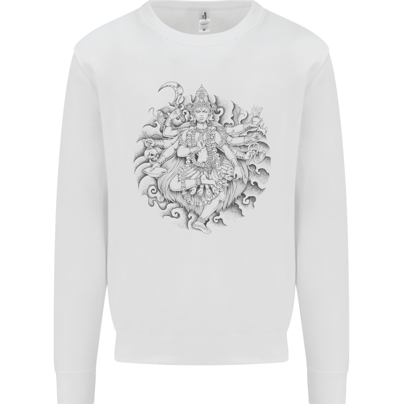 Goddess Shiva Hindu God Hinduism Religion Mens Sweatshirt Jumper White