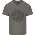Goddess Shiva Hindu God Hinduism Religion Mens V-Neck Cotton T-Shirt Charcoal