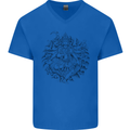 Goddess Shiva Hindu God Hinduism Religion Mens V-Neck Cotton T-Shirt Royal Blue