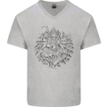 Goddess Shiva Hindu God Hinduism Religion Mens V-Neck Cotton T-Shirt Sports Grey