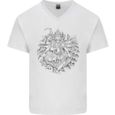 Goddess Shiva Hindu God Hinduism Religion Mens V-Neck Cotton T-Shirt White