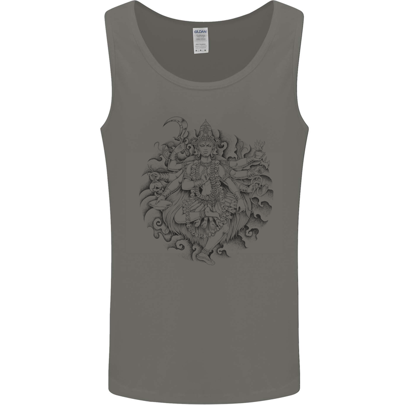 Goddess Shiva Hindu God Hinduism Religion Mens Vest Tank Top Charcoal