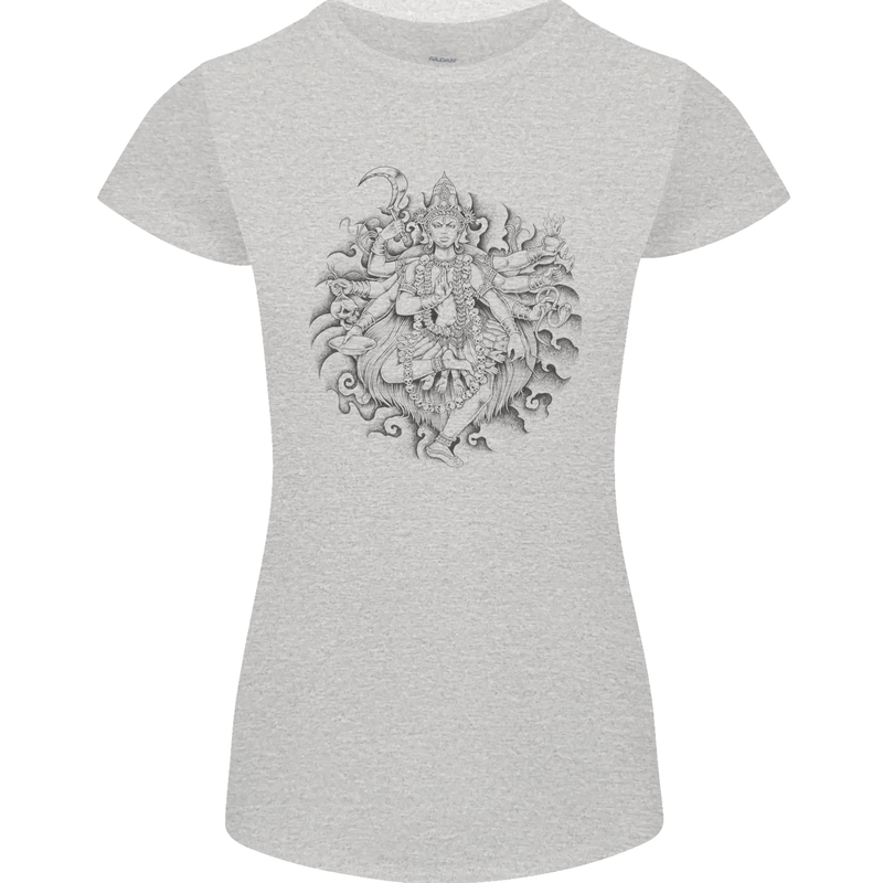 Goddess Shiva Hindu God Hinduism Religion Womens Petite Cut T-Shirt Sports Grey