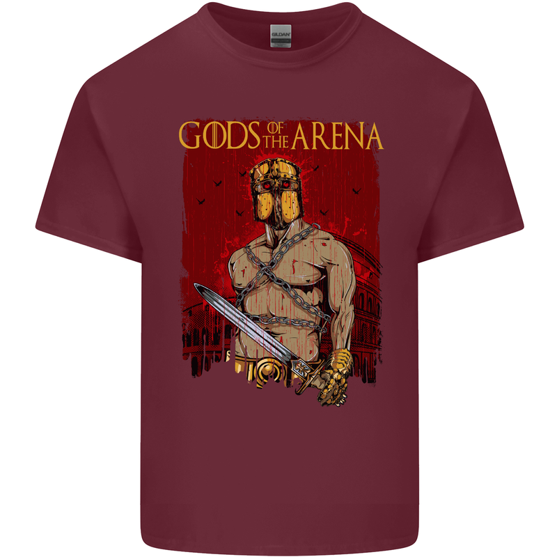 Gods of the Arena MMA Martial Arts Gym Mens Cotton T-Shirt Tee Top Maroon