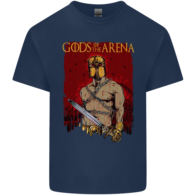 Gods of the Arena MMA Martial Arts Gym Mens Cotton T-Shirt Tee Top Navy Blue