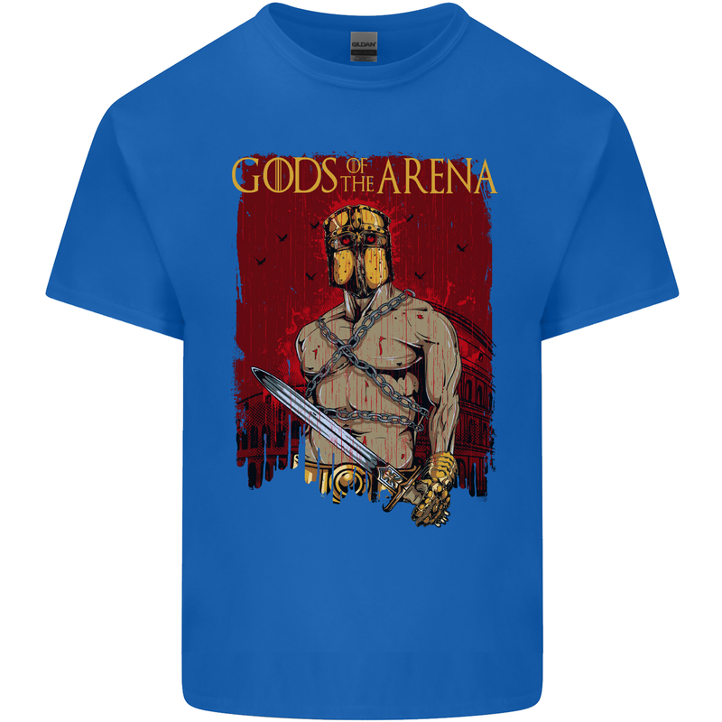 Gods of the Arena MMA Martial Arts Gym Mens Cotton T-Shirt Tee Top Royal Blue