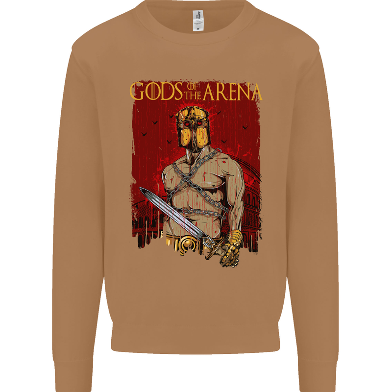 Gods of the Arena MMA Martial Arts Gym Mens Sweatshirt Jumper Caramel Latte