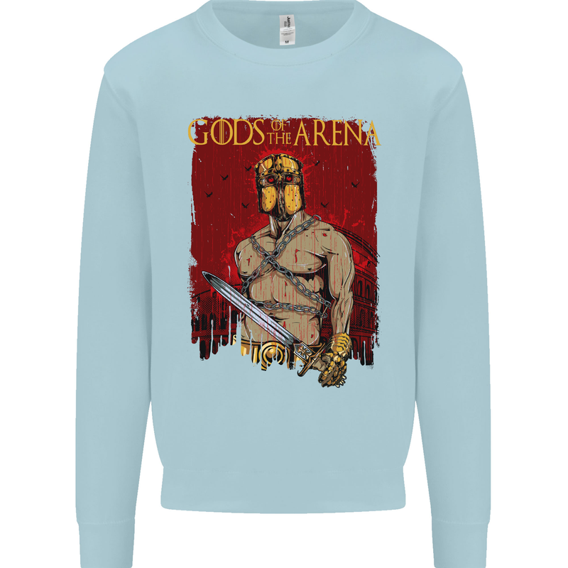 Gods of the Arena MMA Martial Arts Gym Mens Sweatshirt Jumper Light Blue