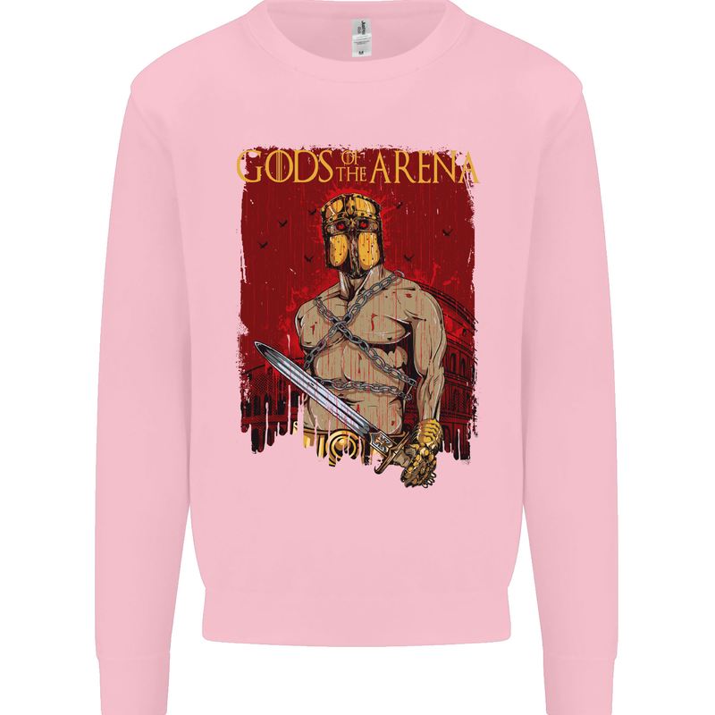 Gods of the Arena MMA Martial Arts Gym Mens Sweatshirt Jumper Light Pink