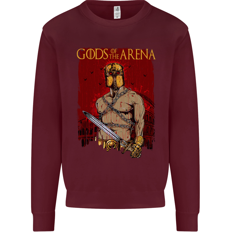 Gods of the Arena MMA Martial Arts Gym Mens Sweatshirt Jumper Maroon