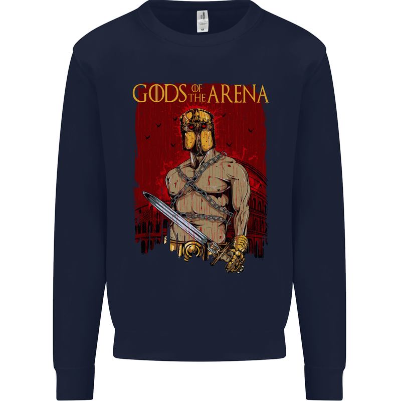 Gods of the Arena MMA Martial Arts Gym Mens Sweatshirt Jumper Navy Blue