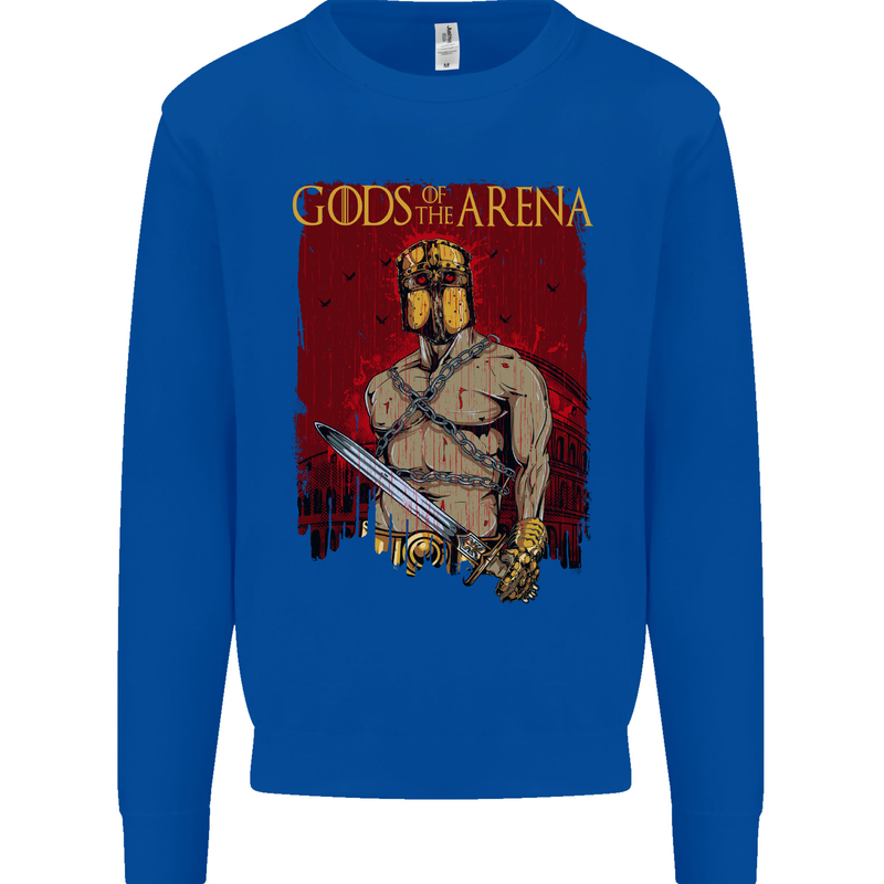 Gods of the Arena MMA Martial Arts Gym Mens Sweatshirt Jumper Royal Blue