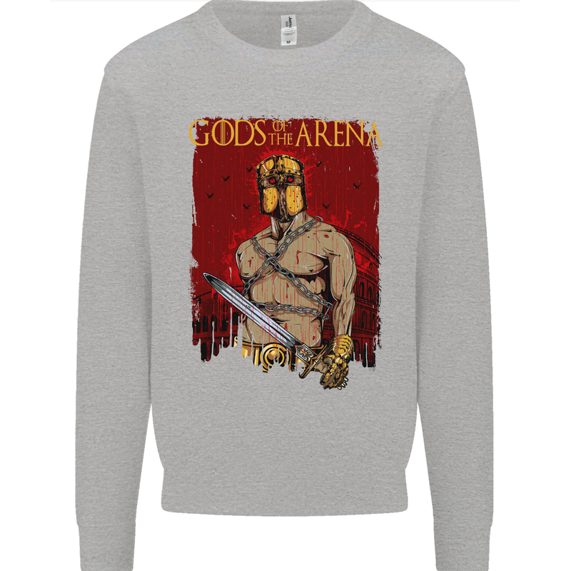 Gods of the Arena MMA Martial Arts Gym Mens Sweatshirt Jumper Sports Grey