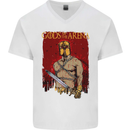 Gods of the Arena MMA Martial Arts Gym Mens V-Neck Cotton T-Shirt White
