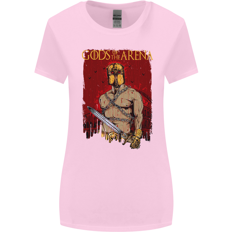 Gods of the Arena MMA Martial Arts Gym Womens Wider Cut T-Shirt Light Pink