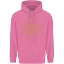 Gold Locomotive Steam Engine Train Spotter Childrens Kids Hoodie Azalea