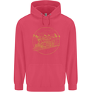 Gold Locomotive Steam Engine Train Spotter Childrens Kids Hoodie Heliconia