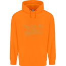Gold Locomotive Steam Engine Train Spotter Childrens Kids Hoodie Orange